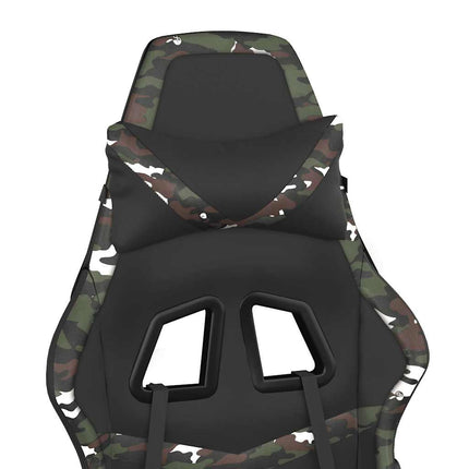gamingstol m. massagefunktion kunstlæder sort og camouflage