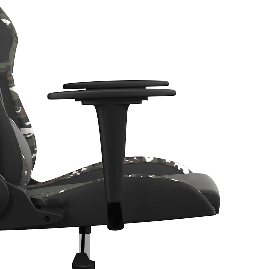 gamingstol m. massagefunktion kunstlæder sort og camouflage