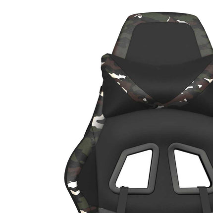 gamingstol m. massagefunktion kunstlæder sort og camouflage