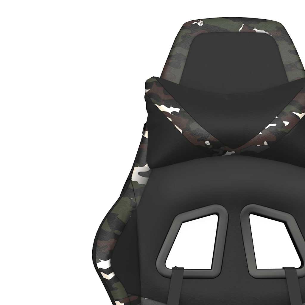 gamingstol m. massagefunktion kunstlæder sort og camouflage