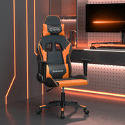 gamingstol m. massagefunktion kunstlæder sort og orange