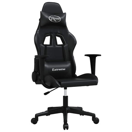 gamingstol med massagefunktion kunstlæder sort