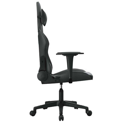 gamingstol med massagefunktion kunstlæder sort