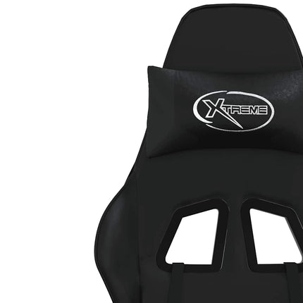 gamingstol med massagefunktion kunstlæder sort