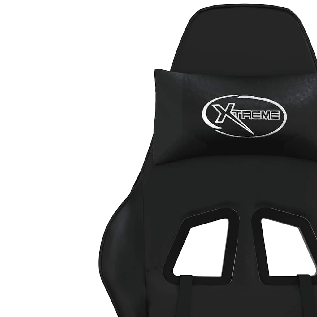 gamingstol med massagefunktion kunstlæder sort