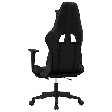 gamingstol m. massagefunktion og fodstøtte kunstlæder sort