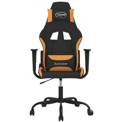 gamingstol med massagefunktion stof sort og orange