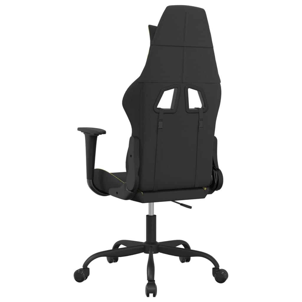 gamingstol med massagefunktion stof sort og lysegrøn