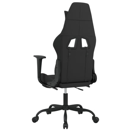 gamingstol med massagefunktion + fodstøtte stof sort camouflage
