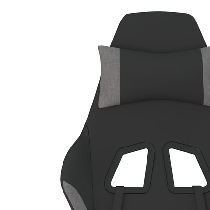 gamingstol med massagefunktion sort og lysegrå
