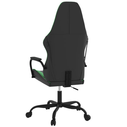 gamingstol m. massagefunktion kunstlæder sort og grøn