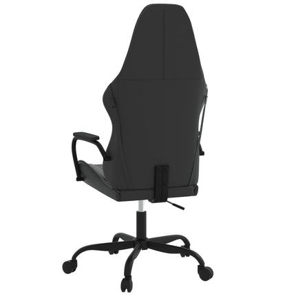 gamingstol m. massagefunktion kunstlæder sort og grå