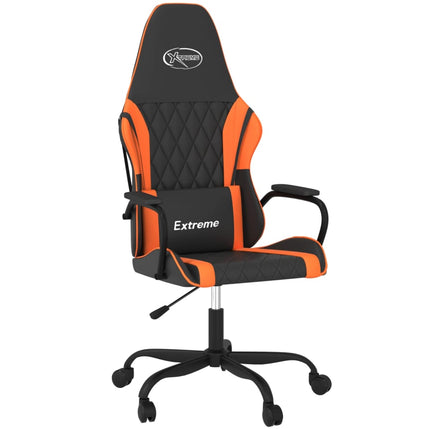 gamingstol m. massagefunktion kunstlæder sort og orange