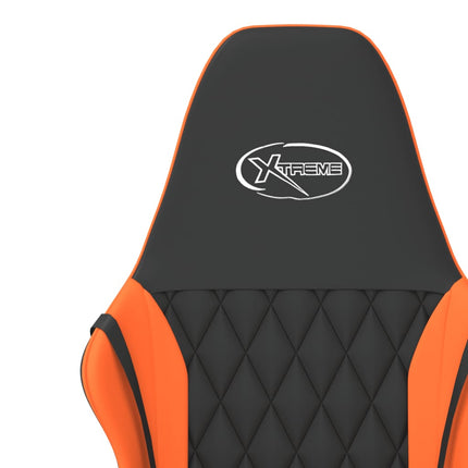 gamingstol m. massagefunktion kunstlæder sort og orange