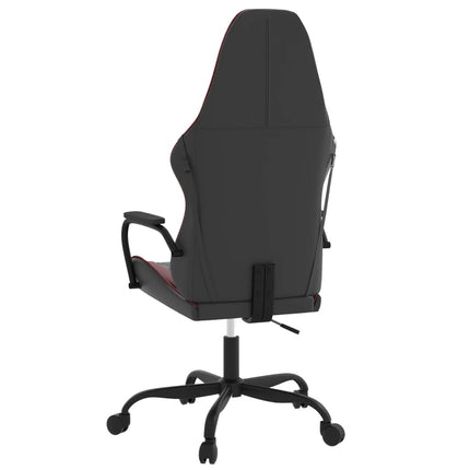 gamingstol m. massagefunktion kunstlæder sort og vinrød