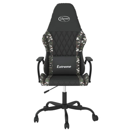 gamingstol m. massagefunktion kunstlæder sort og camouflage