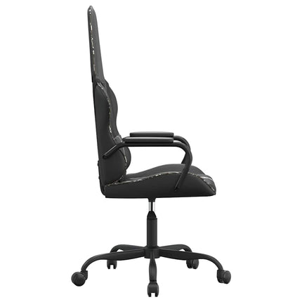 gamingstol med massagefunktion kunstlæder camouflage og sort