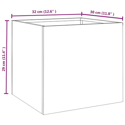 plantekasse 32x30x29 cm cortenstål