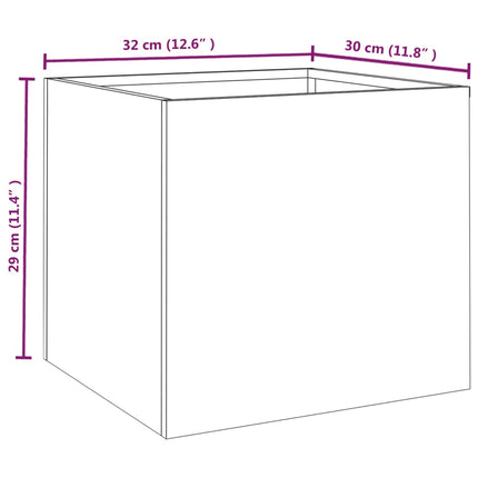 plantekasser 2 stk. 32x30x29 cm cortenstål