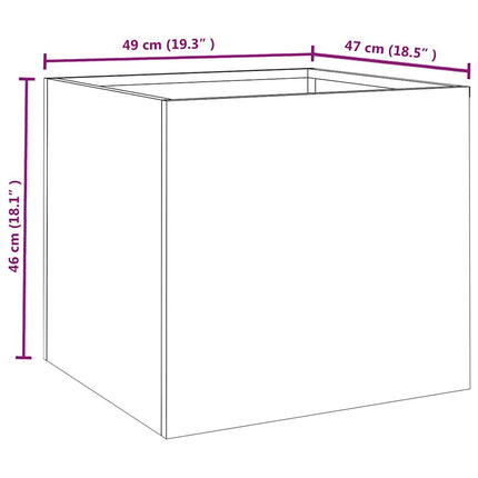 plantekasse 49x47x46 cm cortenstål