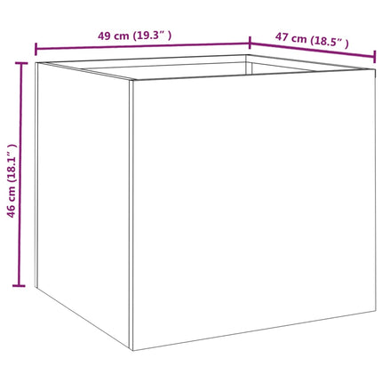 plantekasser 2 stk. 49x47x46 cm cortenstål