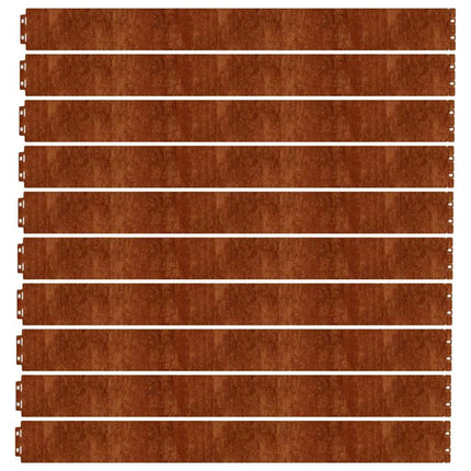 Plænekant 10 pcs 10 x 103 cm Cortenstål Rusten