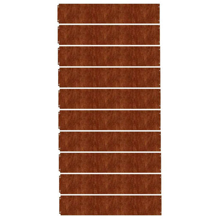 Plænekant 10 pcs 20 x 103 cm Cortenstål Rusten