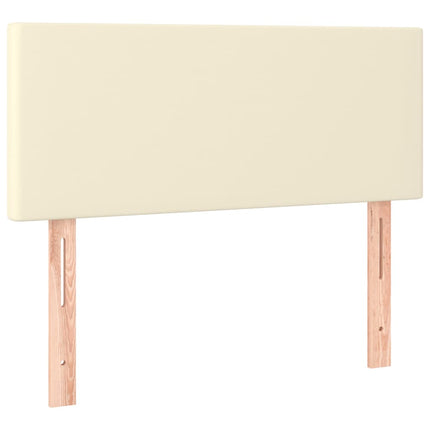 sengegavl 80x5x78/88 cm kunstlæder cremefarvet