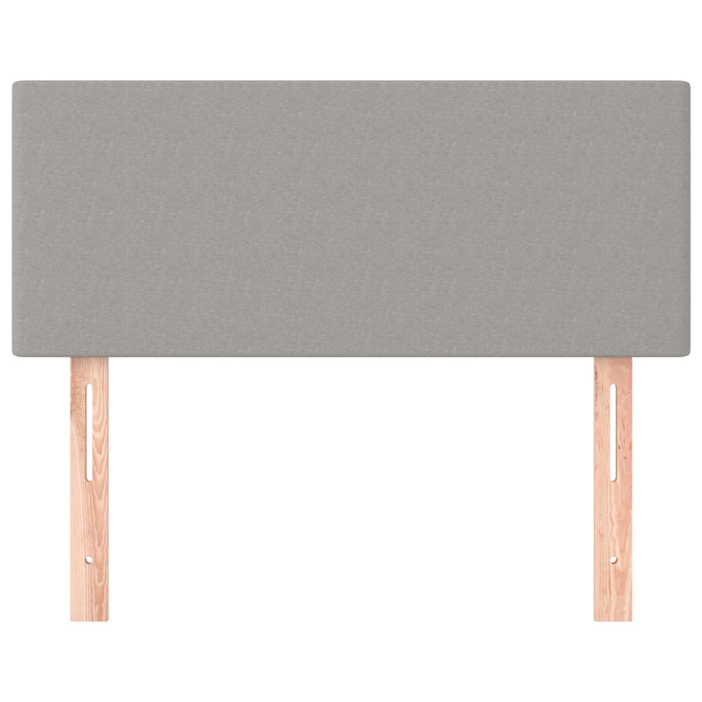 sengegavl 90x5x78/88 cm stof lysegrå