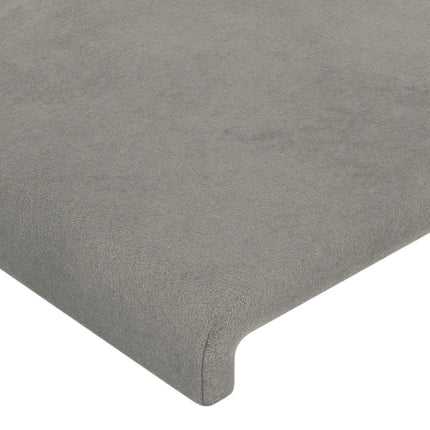 sengegavl 90x5x78/88 cm fløjl lysegrå
