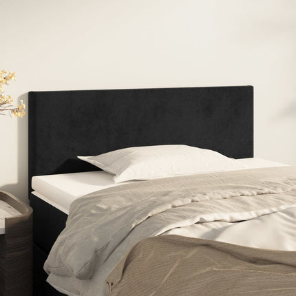 sengegavl 90x5x78/88 cm fløjl sort