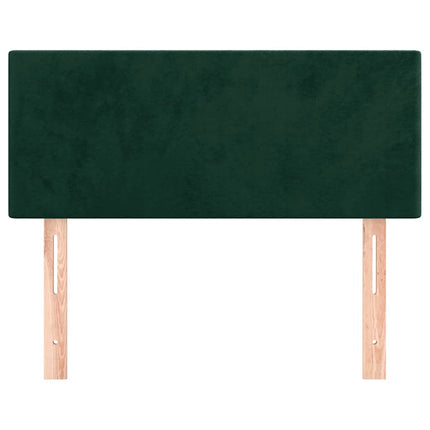 sengegavl 90x5x78/88 cm fløjl mørkegrøn