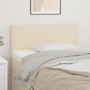 sengegavl 100x5x78/88 cm kunstlæder cremefarvet
