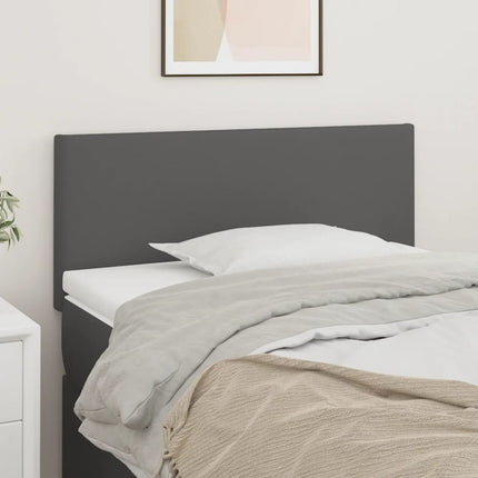 sengegavl 100x5x78/88 cm kunstlæder grå