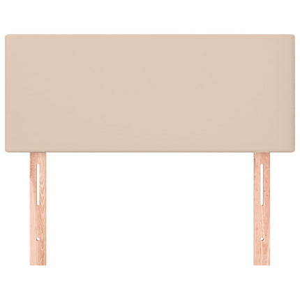 sengegavl 100x5x78/88 cm kunstlæder cappuccinofarvet