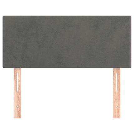 sengegavl 100x5x78/88 cm fløjl mørkegrå