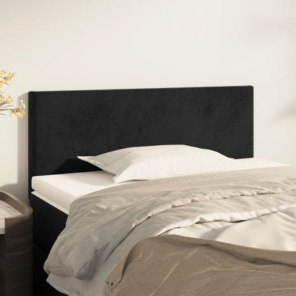sengegavl 100x5x78/88 cm fløjl sort