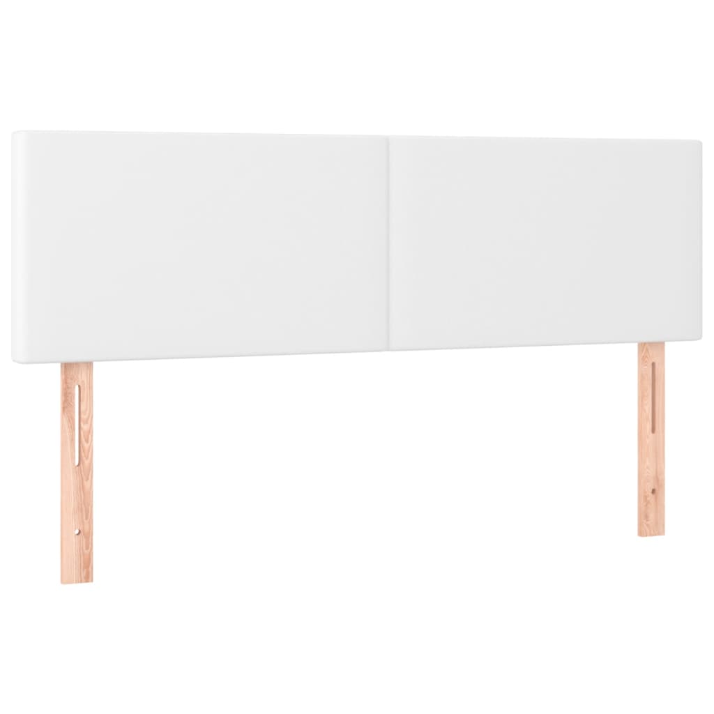 sengegavle 144x5x78/88 cm kunstlæder hvid