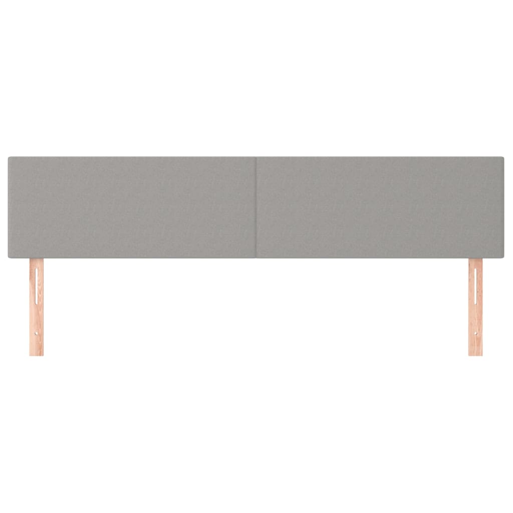 sengegavle 160x5x78/88 cm stof lysegrå