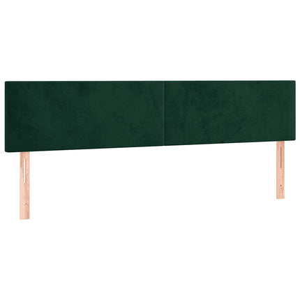 sengegavle 160x5x78/88 cm fløjl mørkegrøn