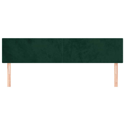 sengegavle 160x5x78/88 cm fløjl mørkegrøn