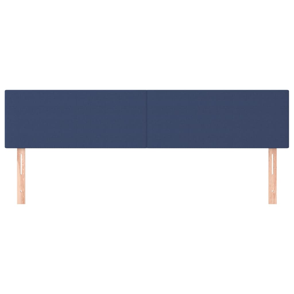 sengegavle 180x5x78/88 cm stof blå