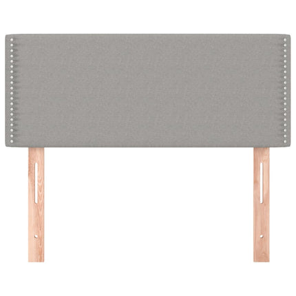 sengegavl 80x5x78/88 cm stof lysegrå