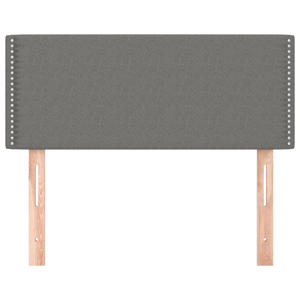 sengegavl 80x5x78/88 cm stof mørkegrå
