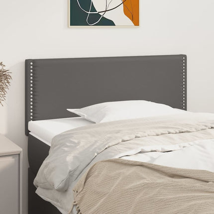 sengegavl 80x5x78/88 cm kunstlæder grå