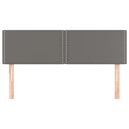 sengegavle 144x5x78/88 cm kunstlæder grå