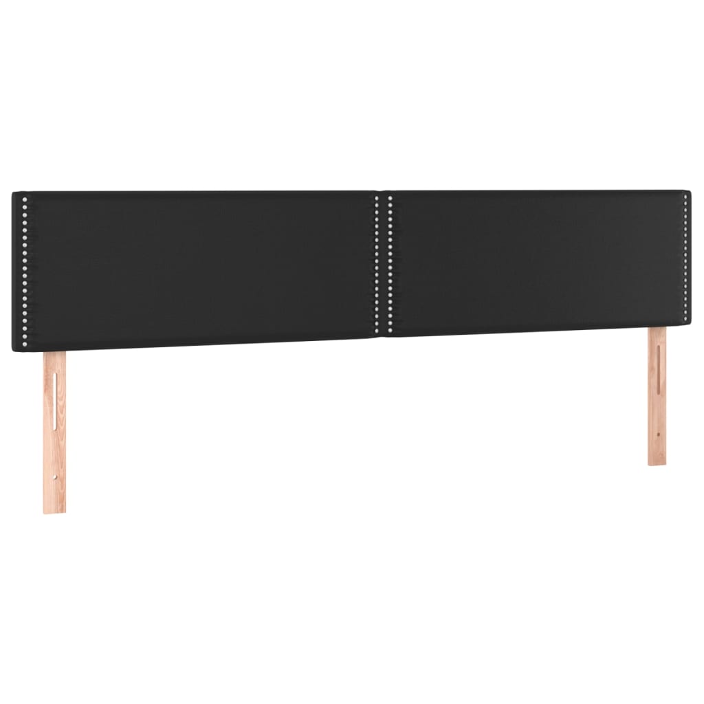 sengegavle 160x5x78/88 cm kunstlæder sort