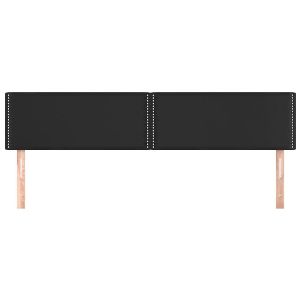 sengegavle 160x5x78/88 cm kunstlæder sort