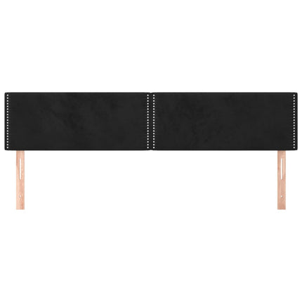 sengegavle 160x5x78/88 cm fløjl sort