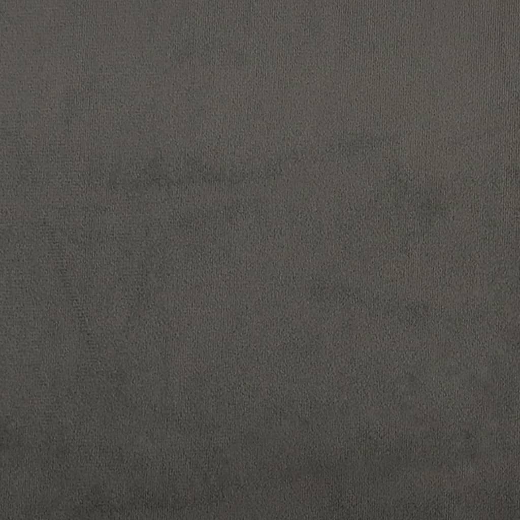 sengegavle 180x5x78/88 cm fløjl mørkegrå